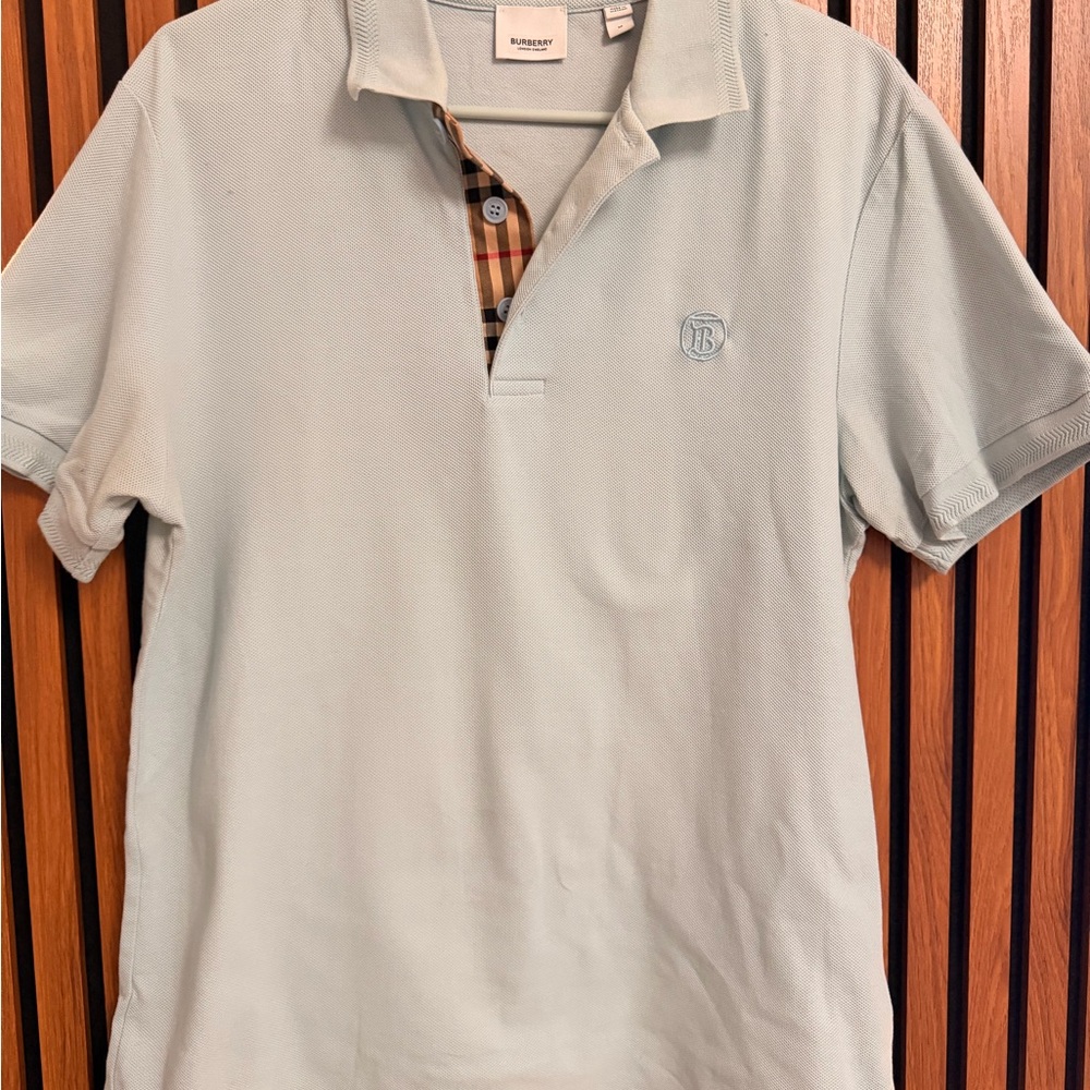 Burberry Sky Blue Polo Shirt for Men